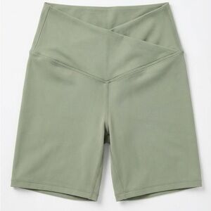 Aerie Sage Green Bike Shorts